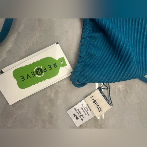 L*Space Teal Bikini Top - Picture 2 of 3